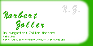 norbert zoller business card
